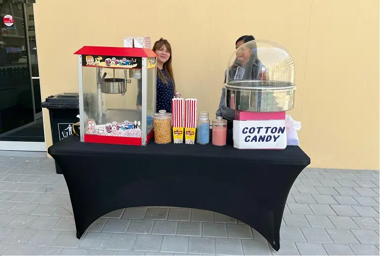 Cotton Candy Machine & Popcorn Machine with Attendant
